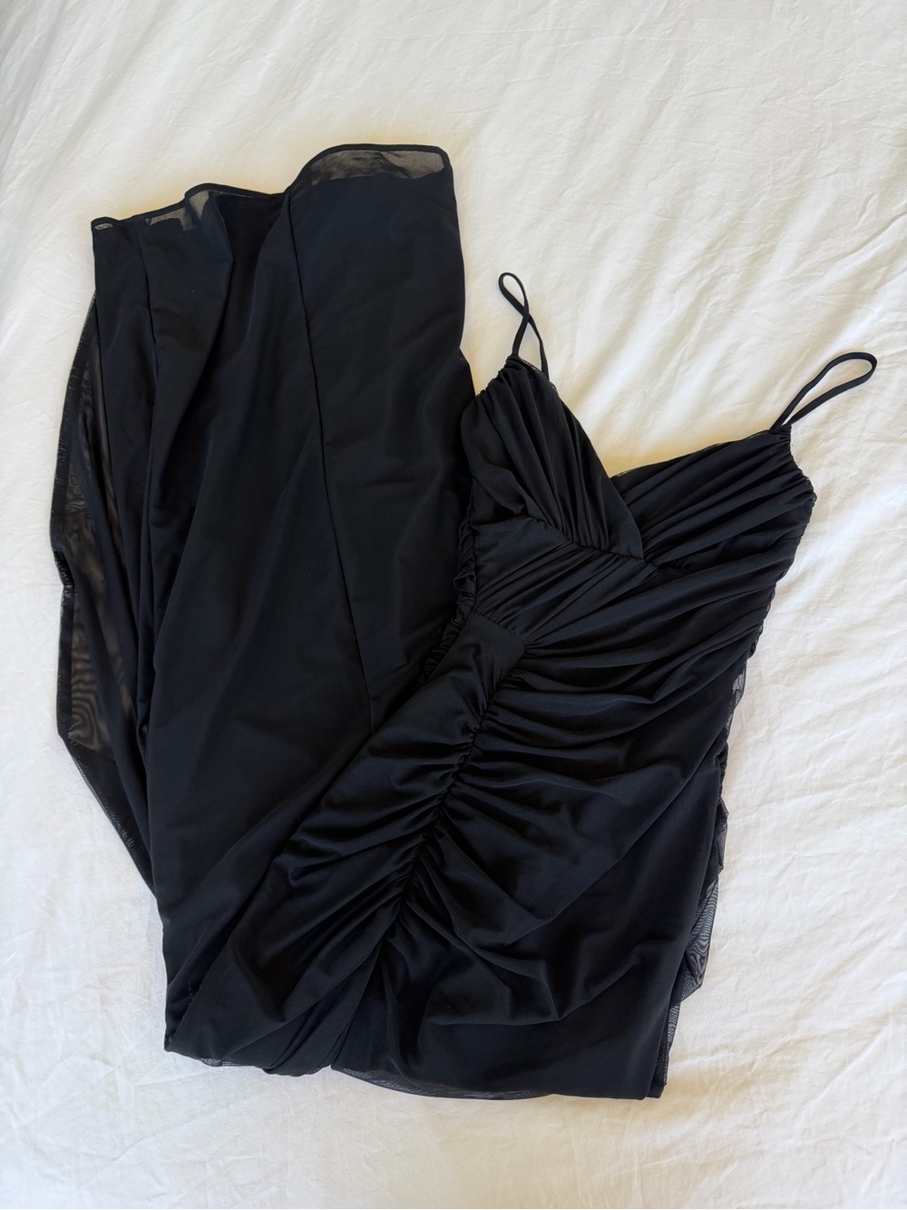 House of CB Black Issey Mesh Gown - Picture 2 of 5